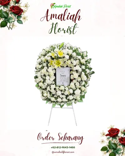Krans Bunga Duka Cita di Tobimeita
